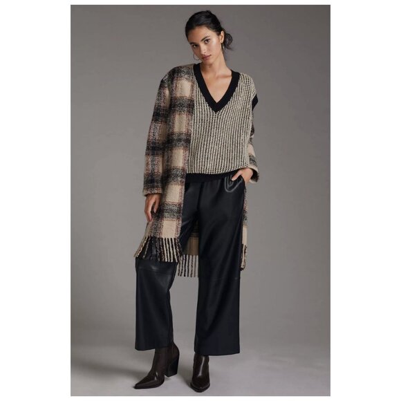 Anthropologie Oversized Sweater Vest Boxy Preppy Vintage Inspired Retro 80s 90s - Picture 10 of 10